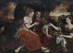 Lót és lányai alkotó: Jan Matsys