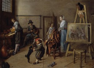 A festő műhelye alkotó: Jan Miense Molenaer