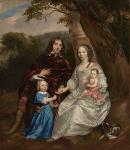 Govert van Slingelandt (1623-90), Dubbeldam ura. Első feleségével Christina van Beverennel és két fiukkal