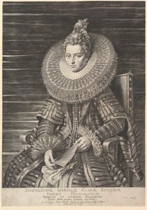 Isabella Clara Eugenia, Dél-Hollandia kormányzójának portréja, 1615. alkotó: Jan Muller