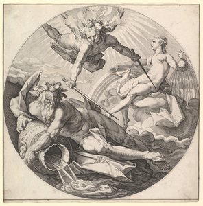 A második nap meghal II, a világ teremtése című sorozatból, kb. 1594. alkotó: Jan Muller
