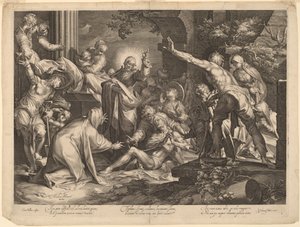 Lázár feltámasztása alkotó: Jan Muller, after Abraham Bloemaert