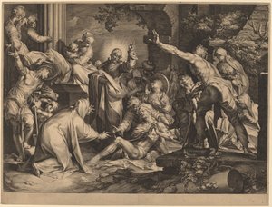 Lázár feltámasztása alkotó: Jan Muller after Abraham Bloemaert