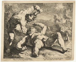 Káin megöli Ábelt alkotó: Jan Muller, after Cornelis Cornelisz van Haarlem