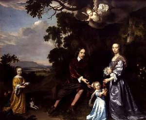 Pieter van der Graaff, felesége és lányai