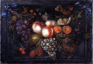 Csendélet a gyümölcs egy kő fülke alkotó: Jan Pauwel the elder Gillemans