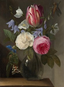 Rózsák és tulipán üvegvázában, c. 16501660. alkotó: Jan Philips van Thielen