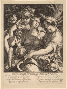 A Vénusz megfagy Ceres és Bacchus nélkül alkotó: Jan Pietersz Saenredam, after Abraham Bloemaert