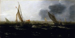 Holland hajók az erős szélben