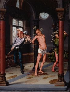 Megostorozás, 1510-15 körül (olaj, tábla) alkotó: Jan Provoost