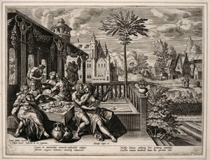 Genesis 6. fejezet, 9. vers, 1600 körül (metszet szőtt papírra) alkotó: Jan Sadler