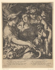 Vénusz, Bacchus és Ceres Vénusz trigek Ceres és Bacchus nélkül (cím a tárgyon) alkotó: Jan Saenredam