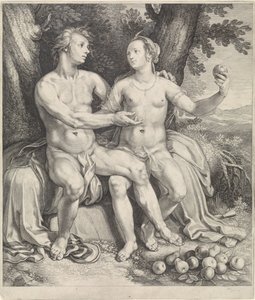 Vertumnus en Pomona alkotó: Jan Saenredam