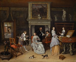 Fantasy Interior Jan Steennel és Gerrit Schouten családjával alkotó: Jan Steen