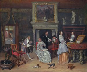 Fantasy Interior Jan Steennel és Gerrit Schouten családjával alkotó: Jan Steen