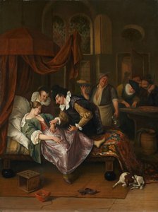 Az_orvos_látogatása alkotó: Jan Steen