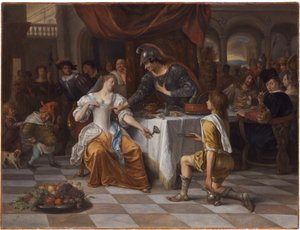 Antonius és Kleopátra bankettje alkotó: Jan Steen