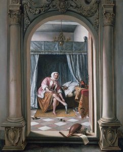 Nő a WC-nél alkotó: Jan Steen