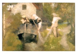 Kotrás a Woluwe-ban (olaj, vászon) alkotó: Jan Stobbaerts
