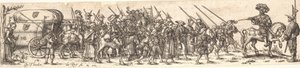 Katonák hite, elöl lovas tiszt alkotó: Jan Theodor de Bry