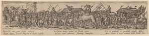 A hadsereg vonata és a halál alkotó: Jan Theodor de Bry after Erhard Schön