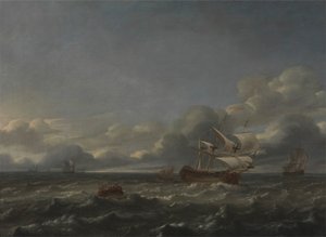 Háborús férfiak merev szellőben alkotó: Jan Theunisz Blankerhoff