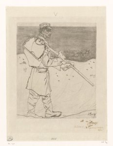 Kagylóhalász hálóval a Katwijk aan Zee strandon The Shellfisherman (eredeti cím) alkotó: Jan Toorop (signed by artist)