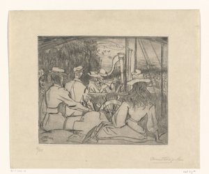 Zenészek játszanak a hajó fedélzetén Zenészek a fedélzeten (eredeti cím) alkotó: Jan Toorop