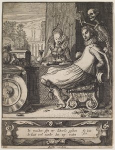 A halál meglep egy párt, 1618-20 körül (metszet és metszet) alkotó: Jan Van de II Velde