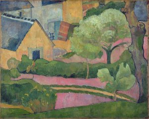 Farmyard Le Poulduban, 1892 körül (olaj, vászon) alkotó: Jan Verkade