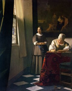 Hölgy levelet ír szobalányával alkotó: Jan Vermeer van Delft