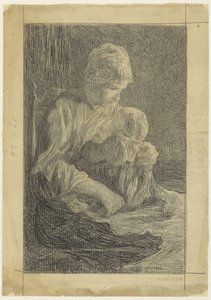 Anya gyermekével alkotó: Jan Veth