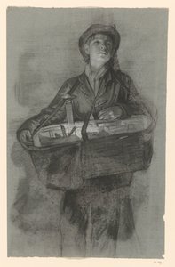 Álló fiú kosárral alkotó: Jan Veth
