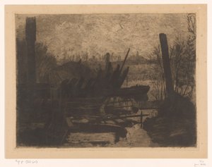 Roncsok egy polder tájon alkotó: Jan Veth