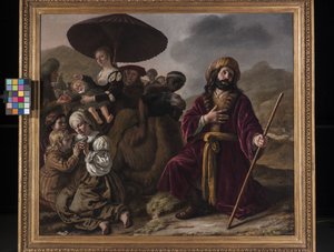 Jákob Ézsau bocsánatát keresi (olaj, vászon) alkotó: Jan Victors