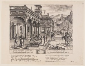 Dorica, a Theatrum Vitae Humanae (Az ember kora) című könyvből. alkotó: Jan Wierix