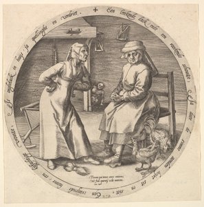 A szidó nő és a kacarászó tyúk, kb. 1568.