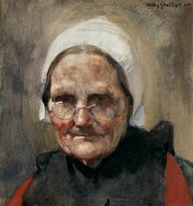 Katwijkse Visvrouw vagy katwijki halasszony (akvarell, gouache és ceruza papíron) alkotó: Jan Willem Sluiter