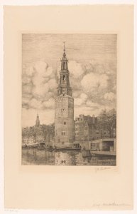 Montelbaanstoren (cím az objektumon) alkotó: Jan Willem Lindeman (signed by artist)