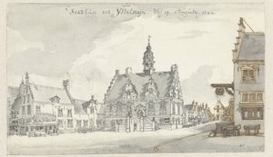 Kilátás az IJsselstein városházára alkotó: Jan de Beijer