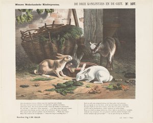A három nyuszi és a kecske (cím a tárgyon) Új holland gyereknyomatok (sorozatcím a tárgyon)
