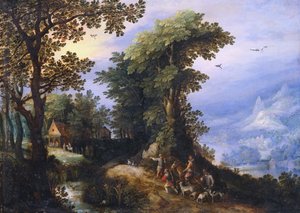 Visszatérés a vadászatból alkotó: Jan the Elder Brueghel
