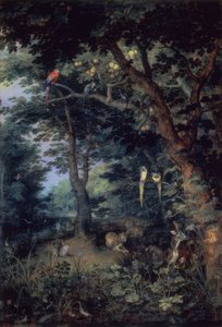 A földi paradicsom”, kb alkotó: Jan the Elder Brueghel