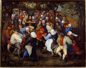 A rózsaparti vagy a lakodalmas tánc. Jan I Brueghel Dit De Velours festménye (1568-1625) Ec. Nagyzolás alkotó: Jan the Elder Brueghel