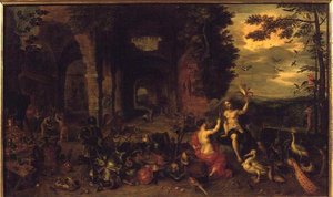 A levegő és a tűz allegóriája, 1650-60 körül (olaj, tábla)