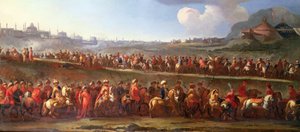 Török karaván Konstantinápolyon kívül (olaj, vászon) alkotó: Jan van (attr. to) Huchtenburgh