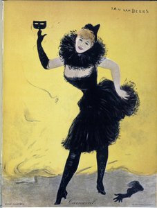 Carnival, a „” Revenue illustrée” borítója, Jan Van Beers, sd. 19. század alkotó: Jan van Beers