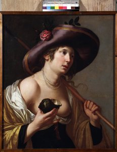 ""Granida portréja"" Granida karaktere, aki egy kagylót tart, amivel megissza a vizet, amit Daifilo pásztor ad neki. Pieter Corneliszoon Hooft "Granida" című darabja alapján. Jan van Bylert festménye (1598-1671) Gyűjtemények Múzeuma