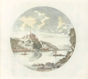 Kilátás a Rheinfels-kastélyra a Rajnán