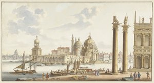 Kilátás a Sta. Maria della Salute a velencei Szent Márk térről